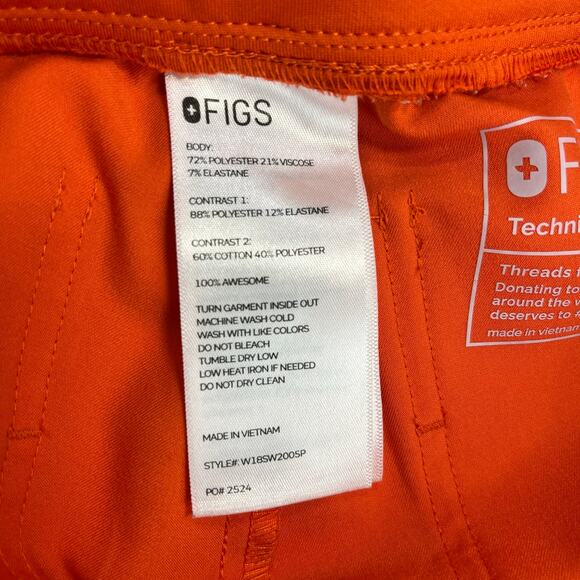 Figs Scrub Set Sunset Orange Womens Zamora Joggers XSP Catarina Top XXS - Picture 7 of 16